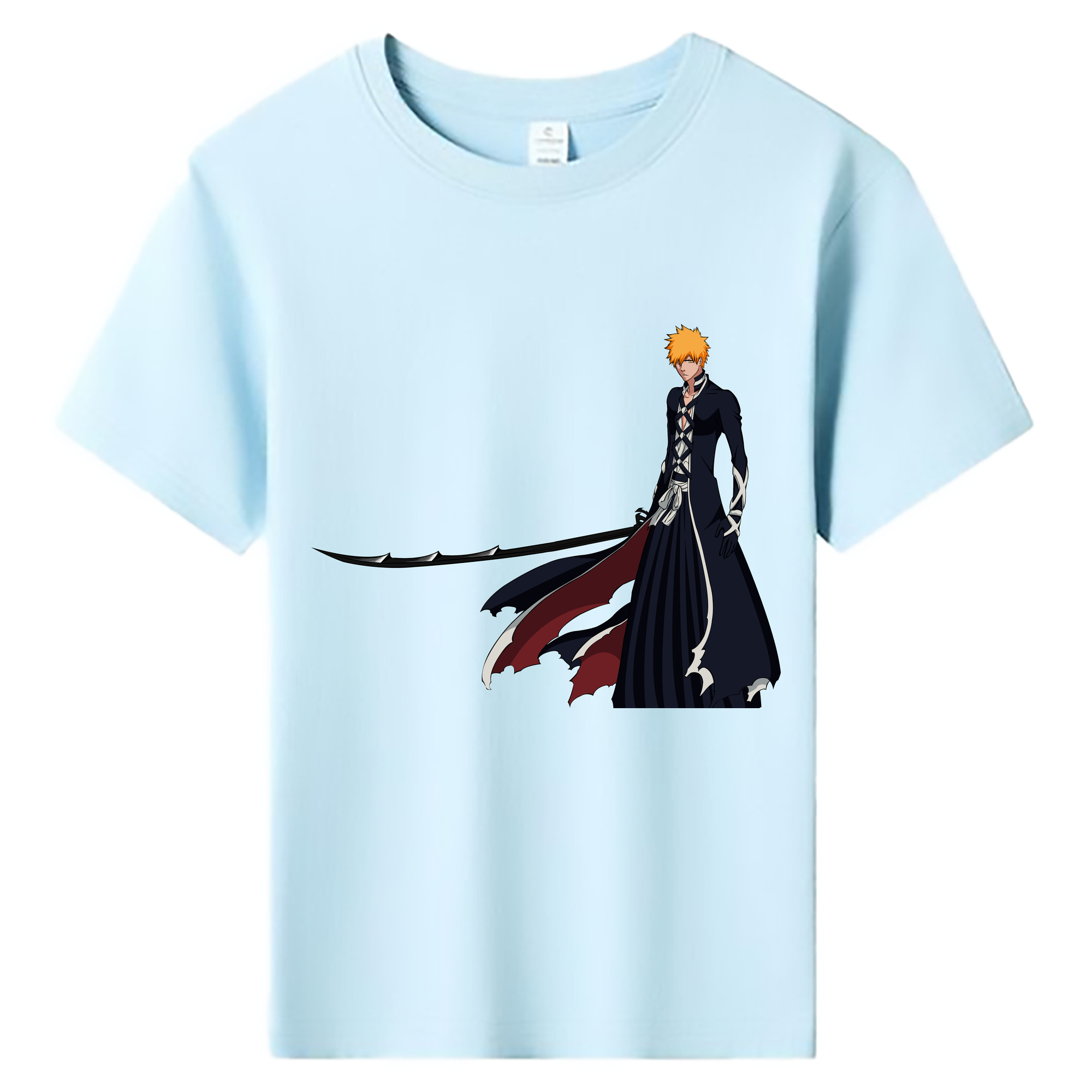（画像用） ブリーチ 黒崎一護（くろさき いちご）BLEACH Kurosaki Ichigo 綿100％キッズTシャツ（フロントプリント）